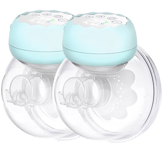 Breast Pump, Hands Free Breast Pump Portable Electric Breast Pump with 4 Modes & 12 Levels, 2 Pack, Blue